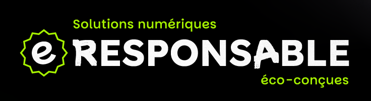 e-responsable: Solution Numériques Éco-conçues Bannière avec logo e-responsable